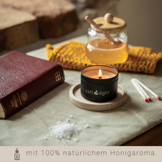 Kerze "Kaminfeuer" mit Honigaroma